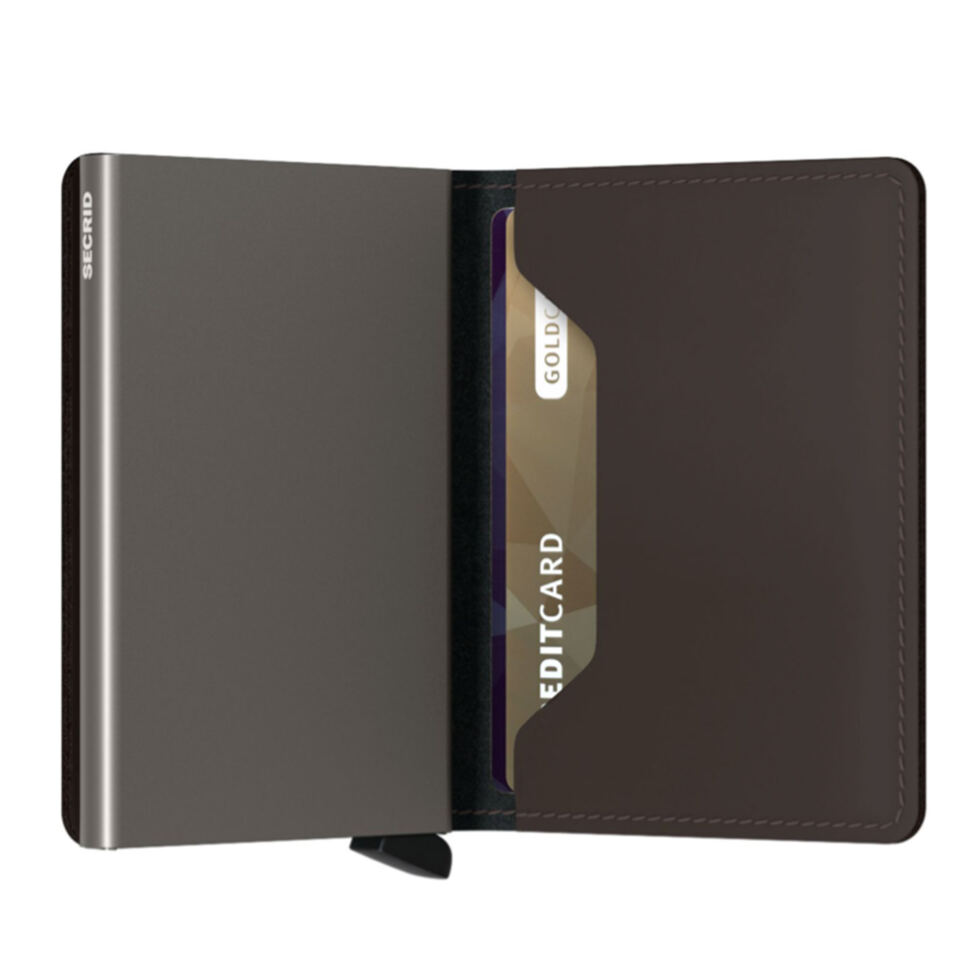 Slimwallet 
braun matt 