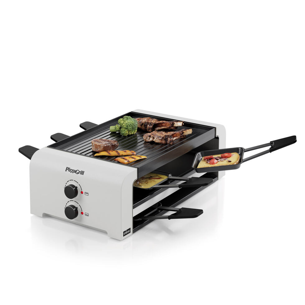 Raclette/Pizza Grill 6er
weiss 