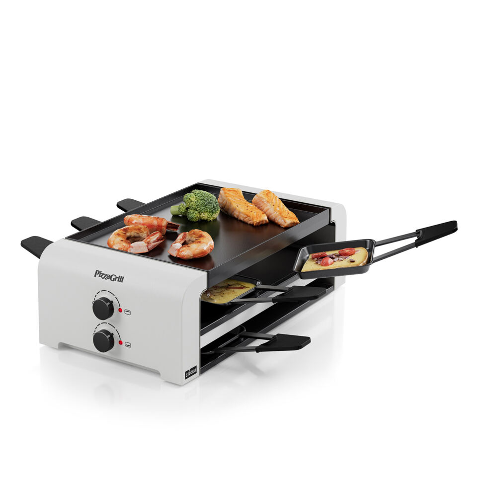 Raclette/Pizza Grill 6er
weiss 