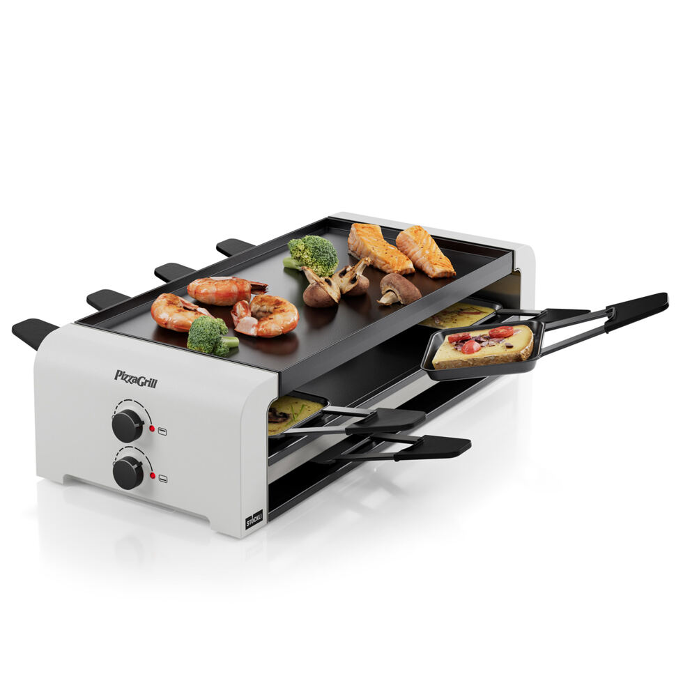 Raclette/Pizza Grill 8er
weiss 