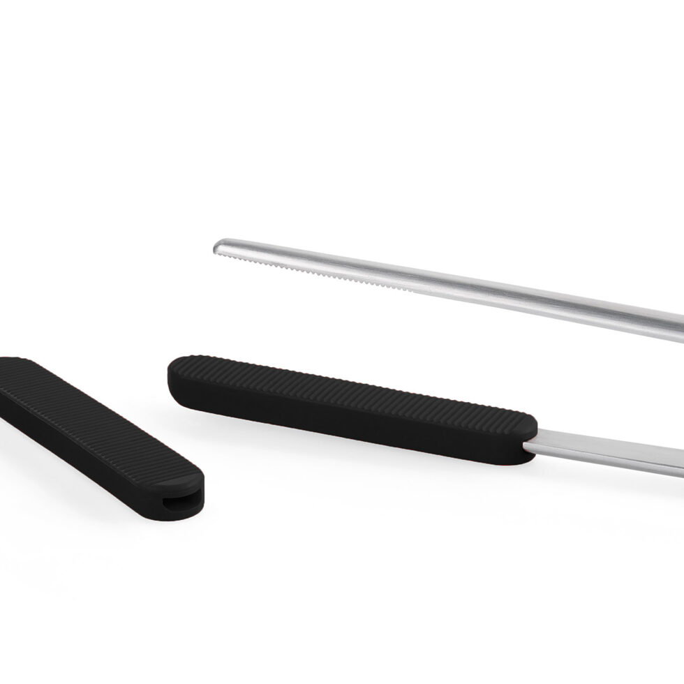 Tweezers straight 30 cm
with silicone tip 