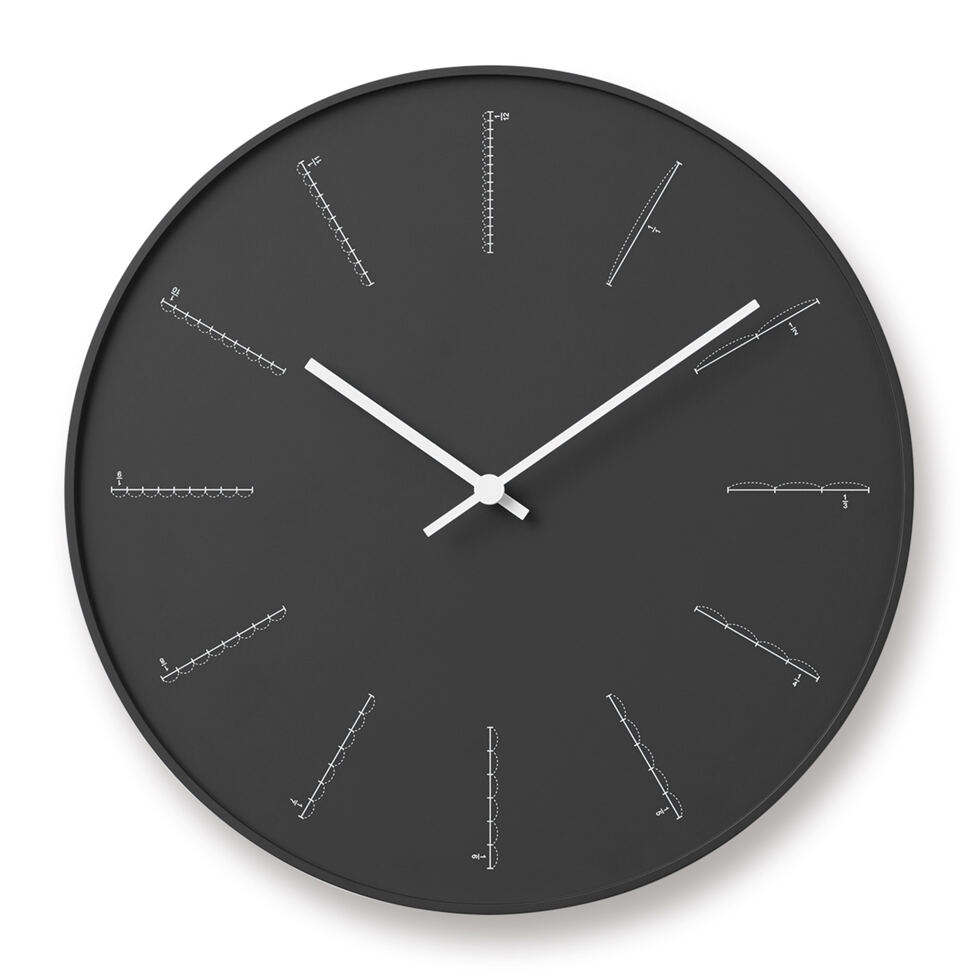 Divide Raster wall clock
black 