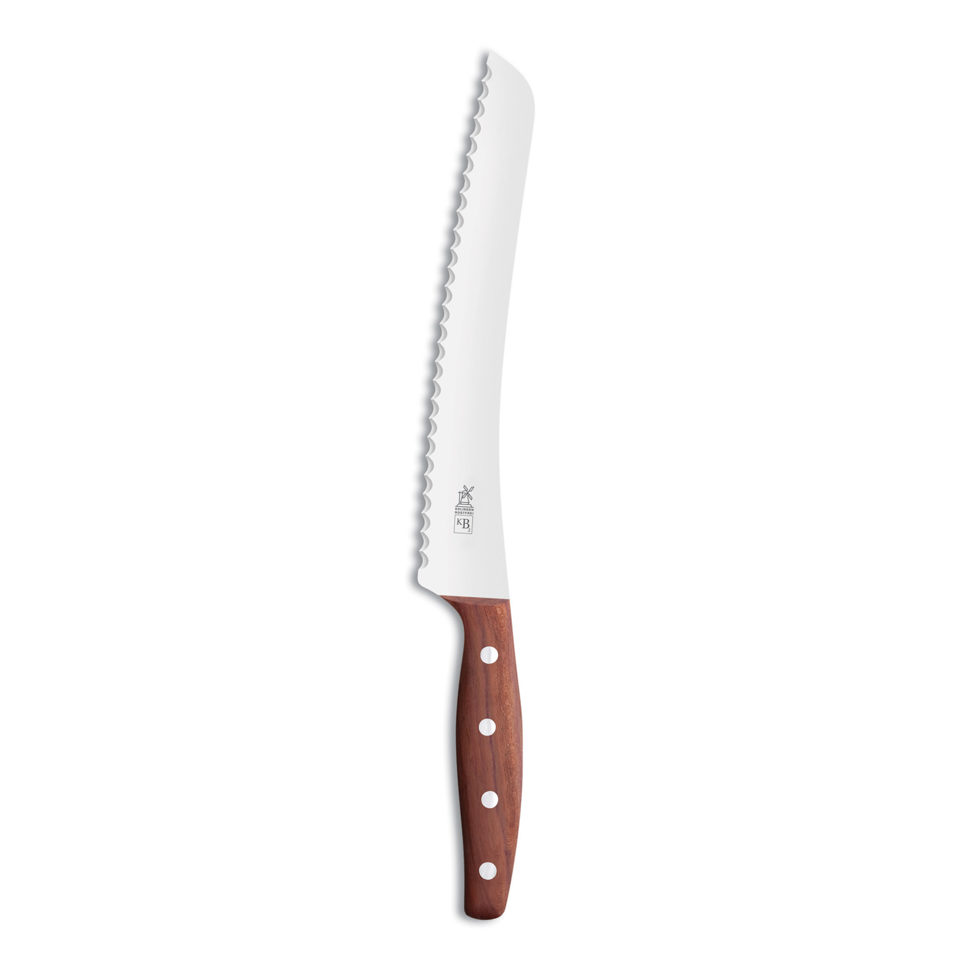 Brotmesser für links und Rechtshänder
22.5 cm Pflaumenholz 
